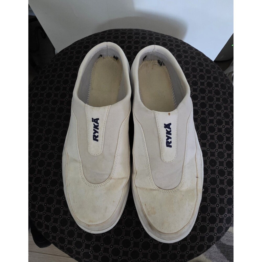 Women's RYKA White Zoy Yo Slip-On Slides MULES Work Shoes Sz 9 GUC